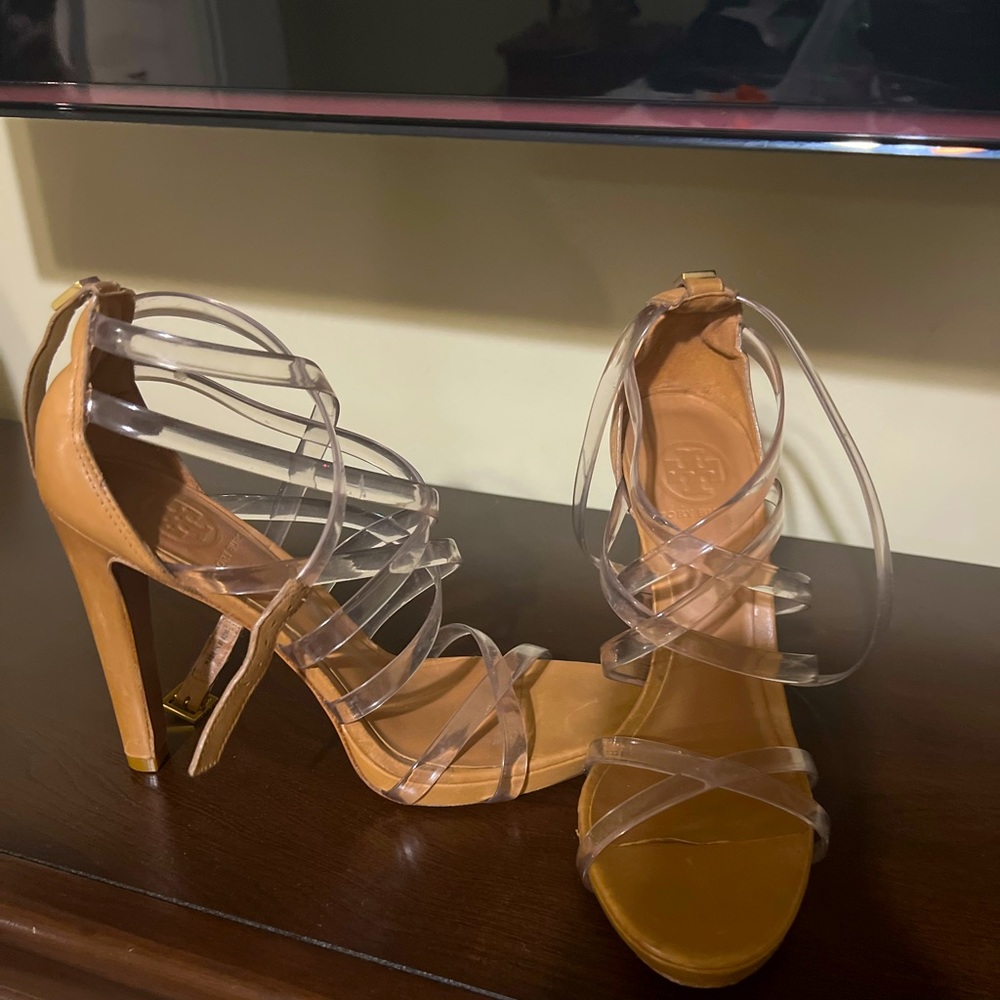 Tory Burch Clear Strappy Heels